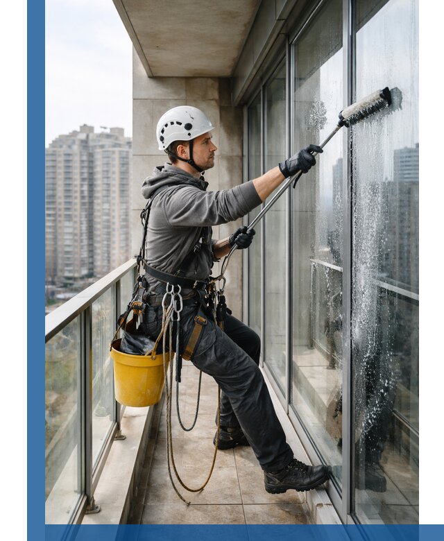 Профессиональная мойка балконного остекления в Нягани