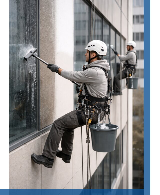 Мойка фасадов зданий в Нягани под ключ от 357 р. | ВЫСОТНИК-Нга