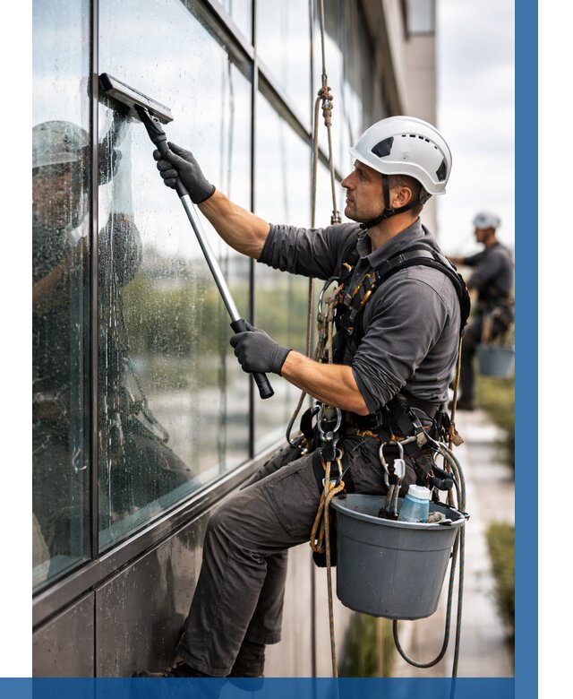 Мойка стеклянных фасадов в Нягани от 204 р. | ВЫСОТНИК-Нга