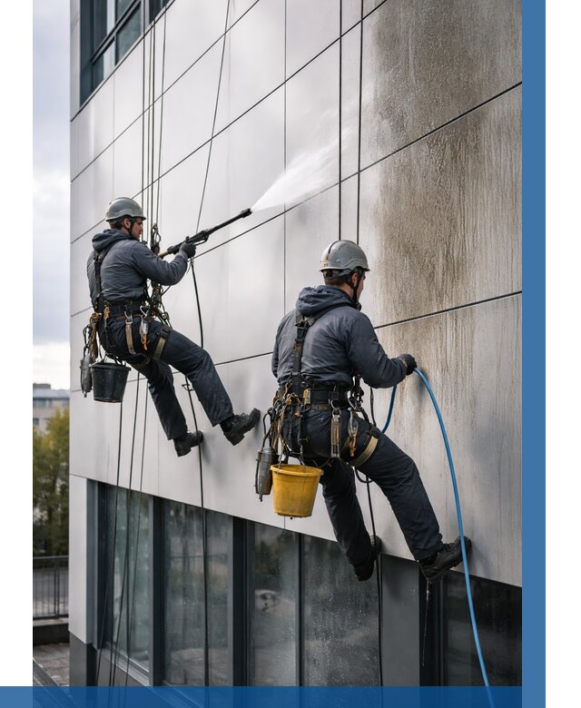 Мойка фасада из композита в Нягани по цене от 306 р. | ВЫСОТНИК-Нга