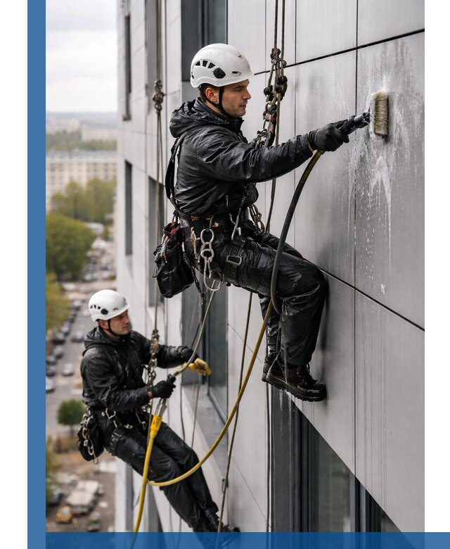 Профессиональная мойка фасада из композита в Нягани