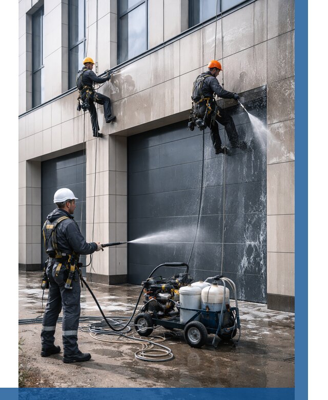 Послестроительная мойка фасада в Нягани от 306 р. | ВЫСОТНИК-Нга