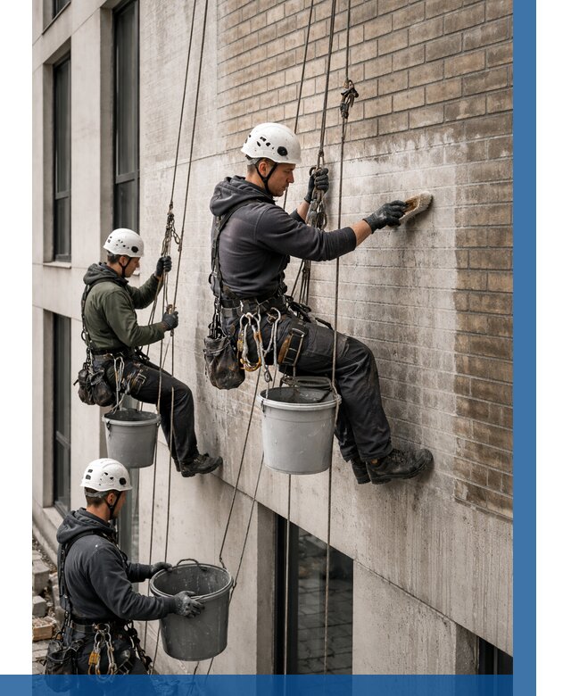 Удаление высолов с фасада в Нягани от 255 р. | ВЫСОТНИК-Нга