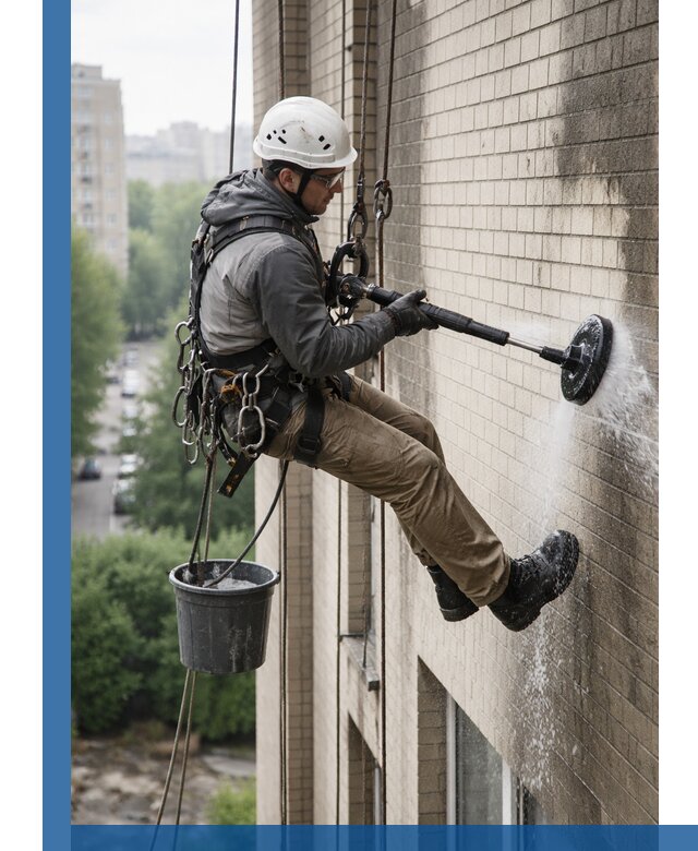 Очистка фасада от копоти в Нягани профессионально и безопасно