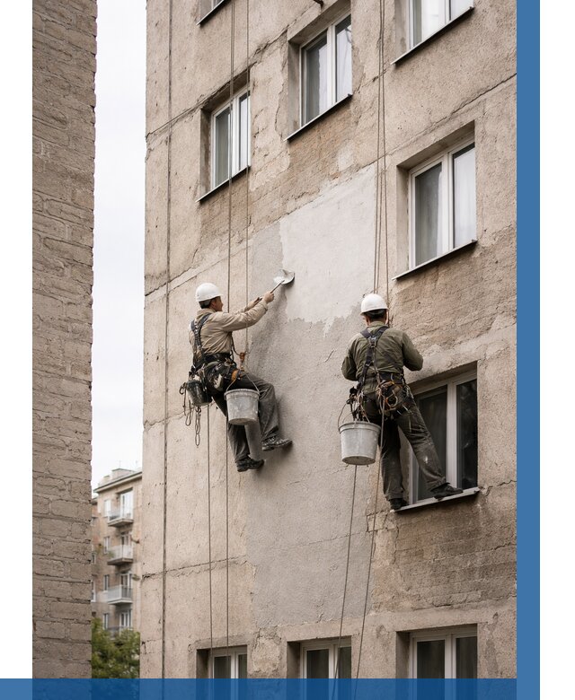 Косметический ремонт фасада в Нягани от 1120 р. | ВЫСОТНИК-Нга