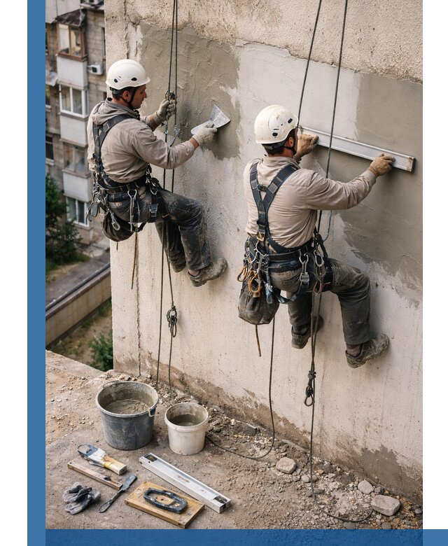 Комплексный ремонт штукатурного фасада с гарантией в Нягани