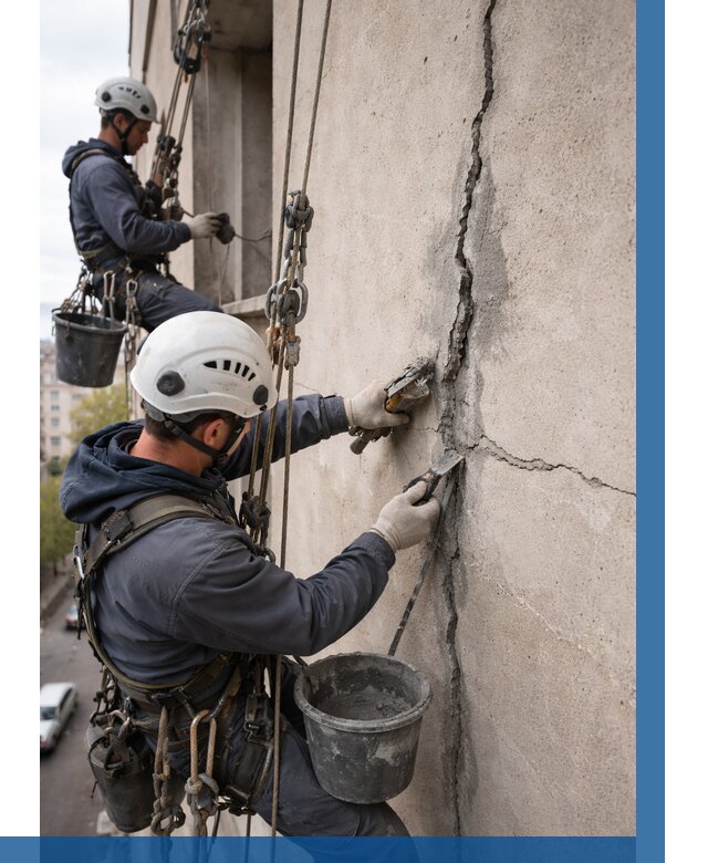 Заделка трещин на фасаде в Нягани от 917 р. | ВЫСОТНИК-Нга