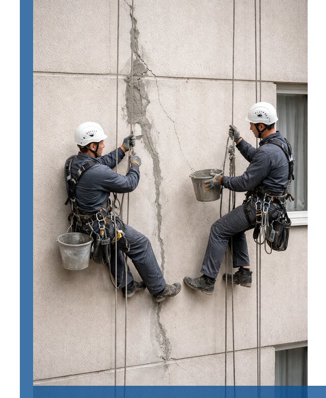 Заделка трещин на фасаде в Нягани с гарантийным ремонтом