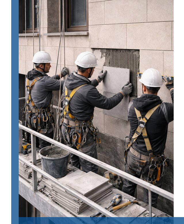 Ремонт облицовки фасада плиткой в Нягани с гарантией