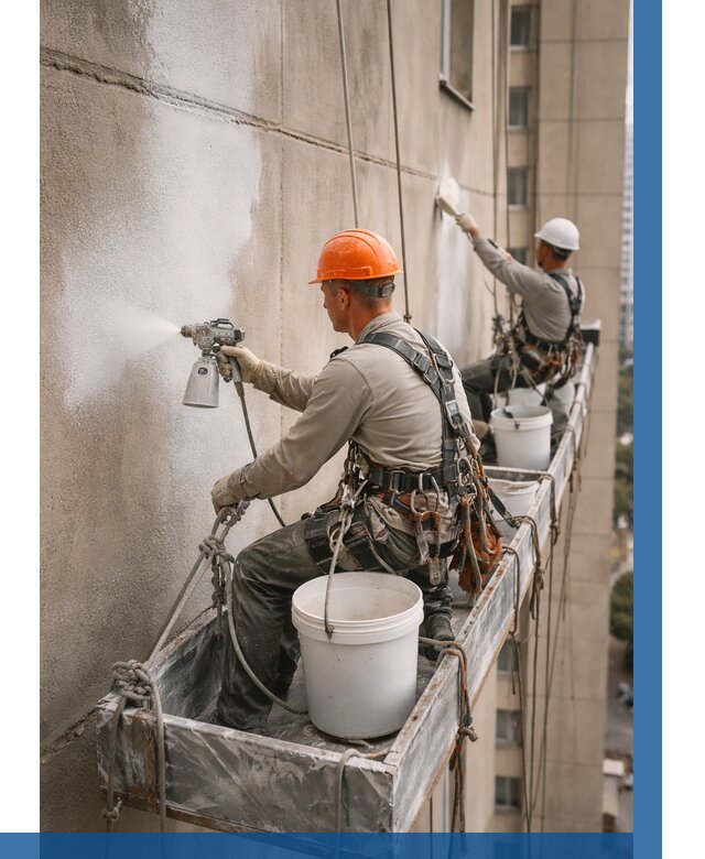 Грунтовка фасада на высоте в Нягани от 122 р. | ВЫСОТНИК-Нга