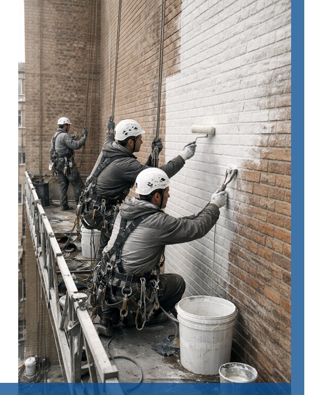 Покраска кирпичного фасада в Нягани от 357 р. | ВЫСОТНИК-Нга