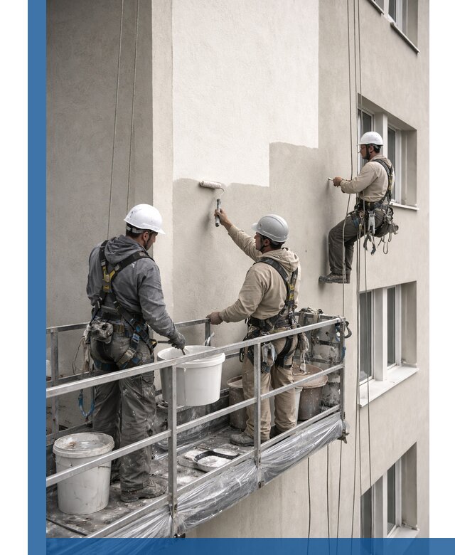 Покраска оштукатуренного фасада в Нягани под ключ с гарантией