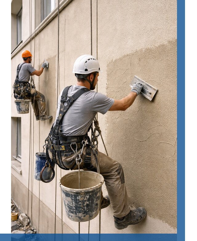 Декоративная штукатурка фасада в Нягани от 1222 р. | ВЫСОТНИК-Нга