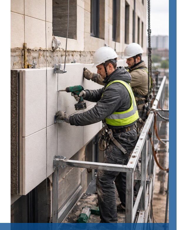 Монтаж фасадных термопанелей в Нягани от 1528 р. | ВЫСОТНИК-Нга