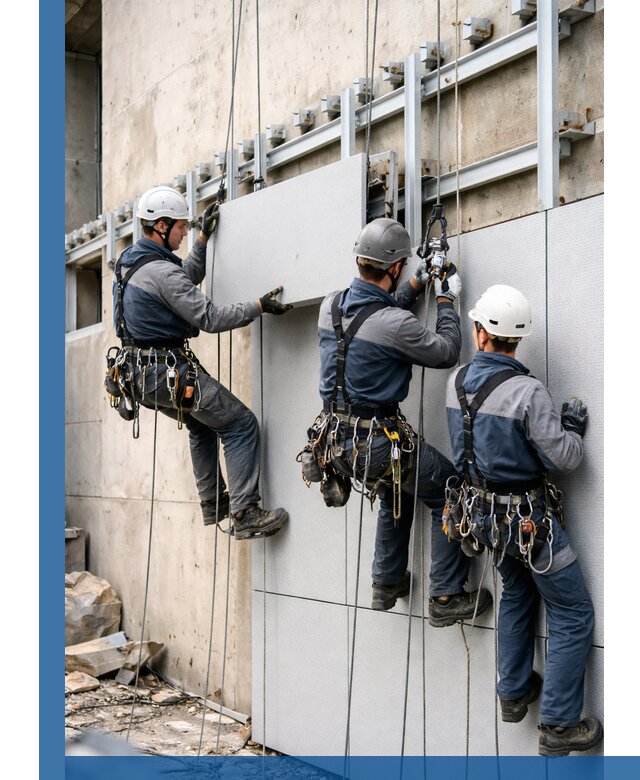 Монтаж вентилируемого фасада в Нягани под ключ с гарантией качества