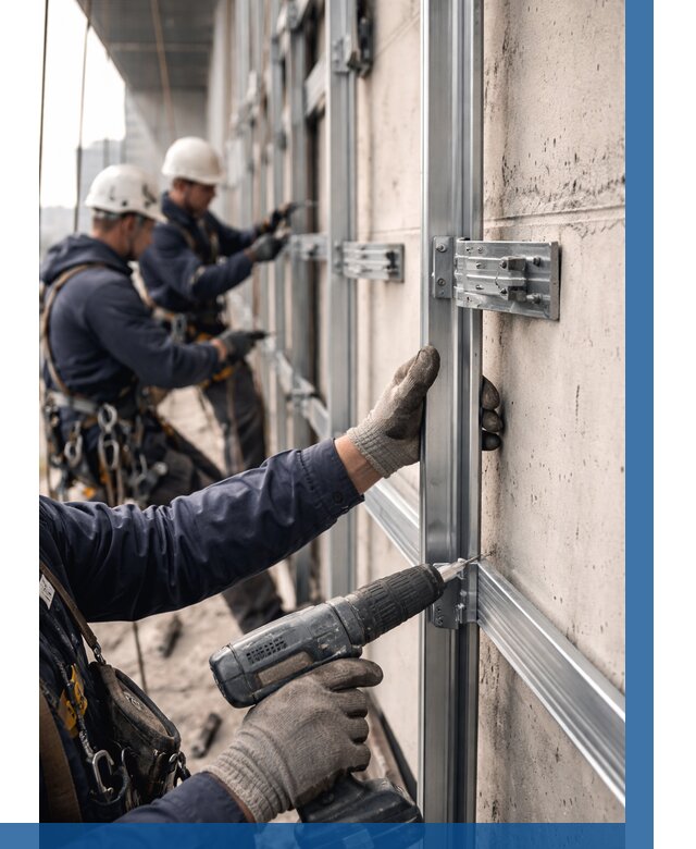 Монтаж подсистемы вентфасада в Нягани от 866 р. | ВЫСОТНИК-Нга