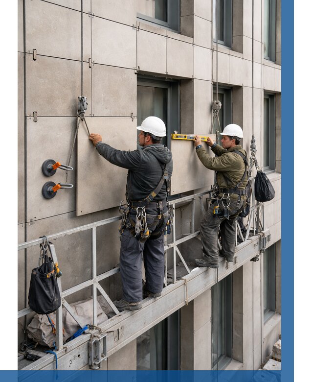 Монтаж керамогранита на фасад в Нягани от 2547 р. | ВЫСОТНИК-Нга