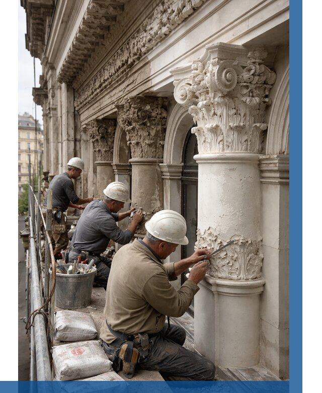 Реставрация фасадной лепнины в Нягани от 2547 р. | ВЫСОТНИК-Нга