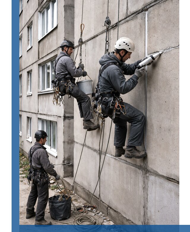 Герметизация межпанельных швов в Нягани с гарантией герметичности