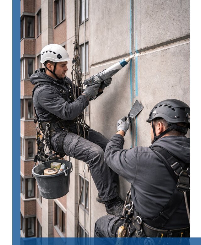 Вторичная герметизация швов фасада и кровли в Нягани