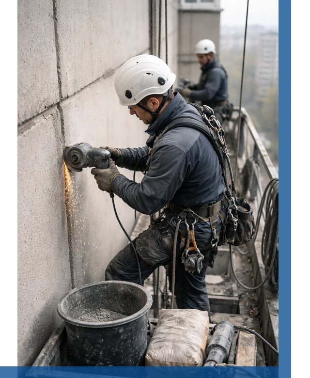 Штробление межпанельных швов в Нягани от 1222 р. | ВЫСОТНИК-Нга