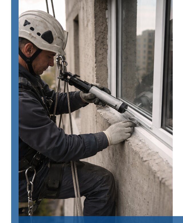 Герметизация оконных швов снаружи в Нягани профессионально