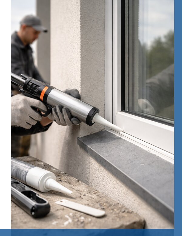 Герметизация монтажных швов окон в Нягани от 662 р. | ВЫСОТНИК-Нга