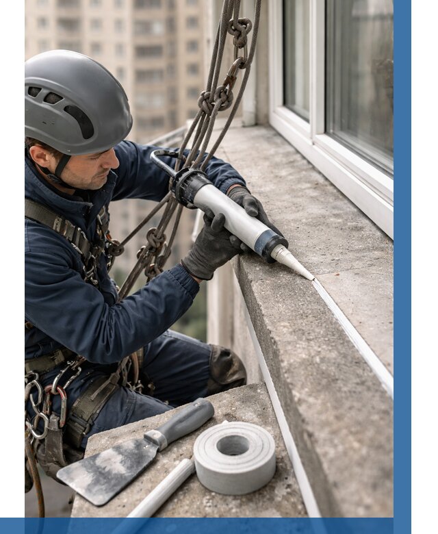 Герметизация балконного козырька в Нягани от 4584 р. | ВЫСОТНИК-Нга