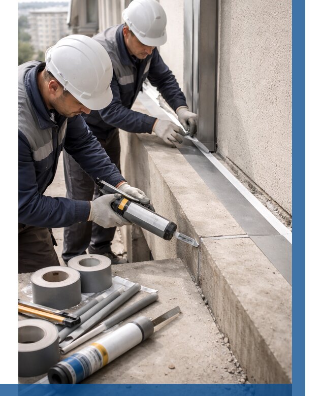 Герметизация примыкания балкона в Нягани от 4584 р. | ВЫСОТНИК-Нга