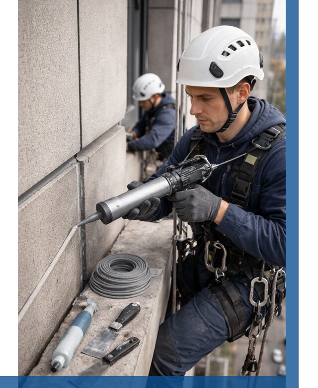 Герметизация деформационных швов фасада в Нягани от 713 | ВЫСОТНИК-Нга