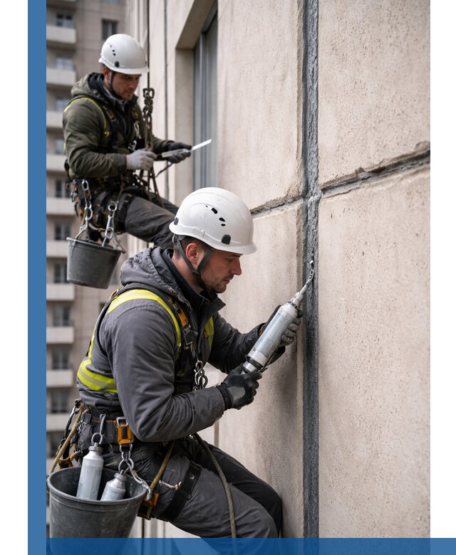 Герметизация деформационных швов фасада в Нягани качественно