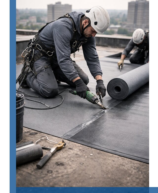 Ремонт мягкой кровли в Нягани с выездом промальпинистов