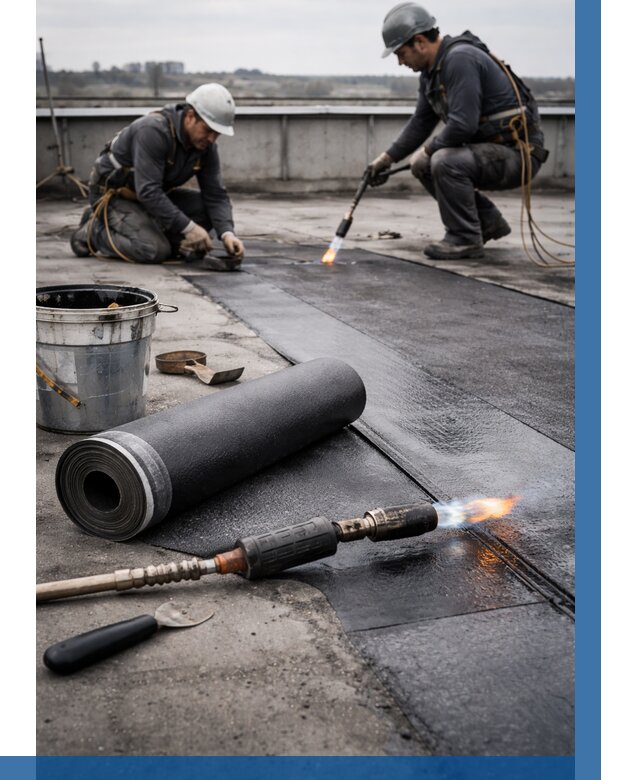 Ремонт рулонной кровли в Нягани от 662 р. | ВЫСОТНИК-Нга