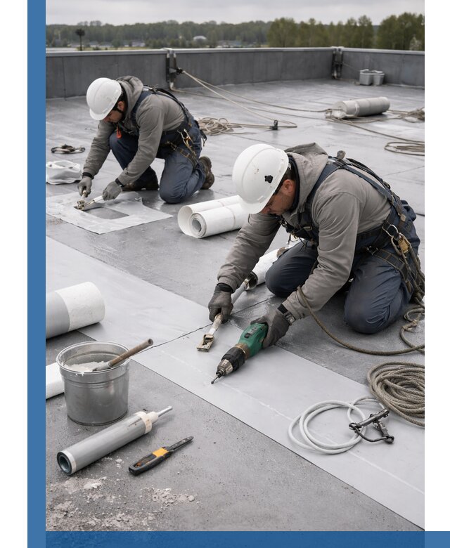 Ремонт мембранной кровли в Нягани качественно и с гарантией