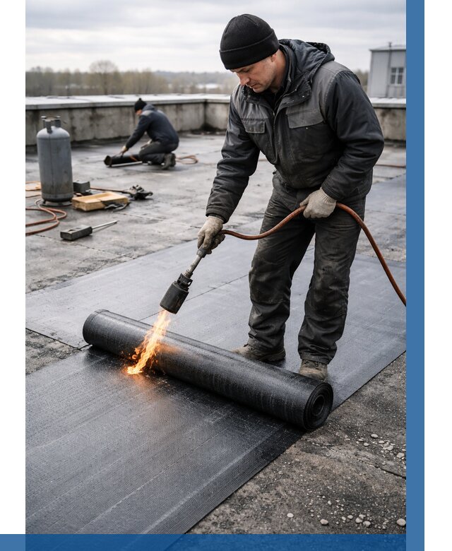 Ремонт наплавляемой кровли в Нягани от 713 р. | ВЫСОТНИК-Нга