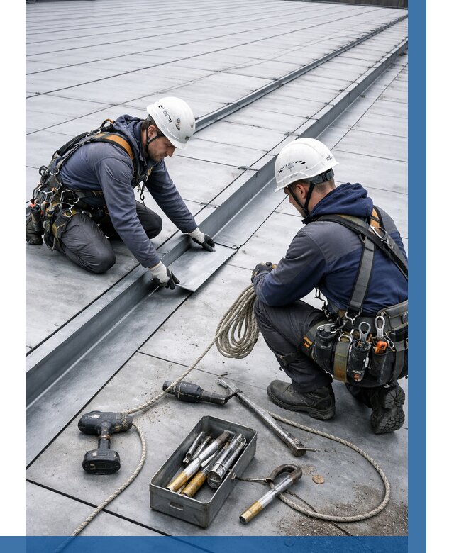 Ремонт фальцевой кровли в Нягани от 713 р. | ВЫСОТНИК-Нга