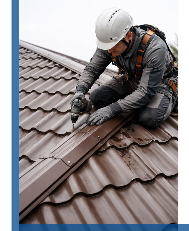 Ремонт металлочерепицы на крыше в Нягани профессионально