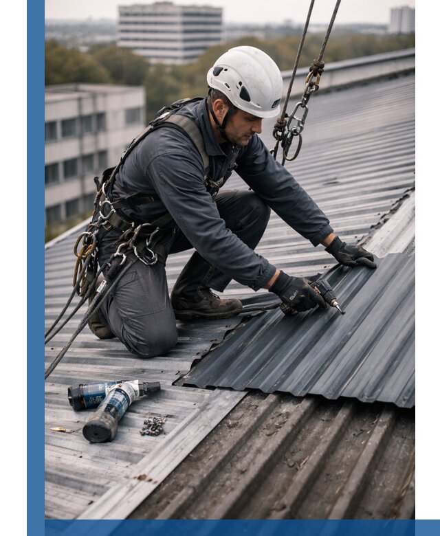 Ремонт профнастила на кровле в Нягани, работы под ключ