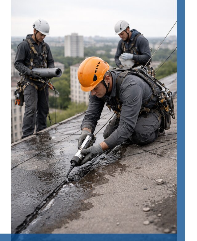 Устранение протечек кровли в Нягани от 12223 р. | ВЫСОТНИК-Нга