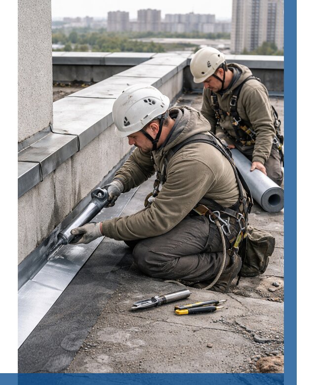 Ремонт кровельных примыканий в Нягани от 1222 р. | ВЫСОТНИК-Нга