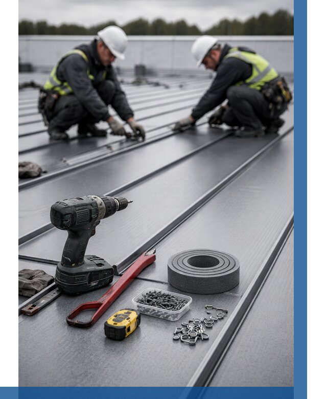 Монтаж фальцевой кровли в Нягани от 1833 р. | ВЫСОТНИК-Нга