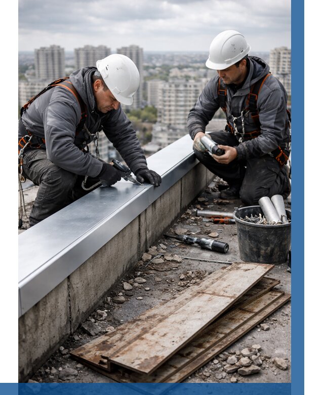 Замена парапетных крышек под ключ в Нягани от 1222 р. | ВЫСОТНИК-Нга