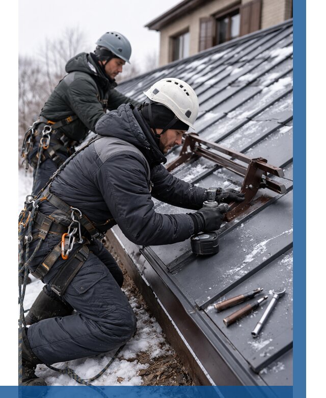 Монтаж снегозадержателей в Нягани от 458 р. | ВЫСОТНИК-Нга