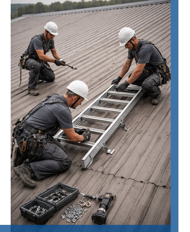 Монтаж кровельной лестницы в Нягани от 4584 р. | ВЫСОТНИК-Нга