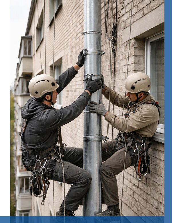 Замена водосточных труб в Нягани от 6621 р. | ВЫСОТНИК-Нга