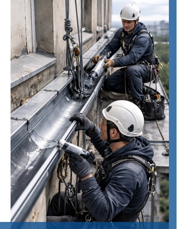 Ремонт водосточных желобов в Нягани от 6621 р. | ВЫСОТНИК-Нга