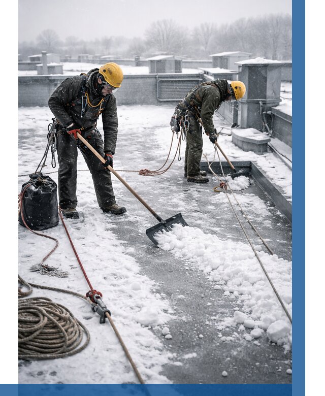 Очистка крыши от снега в Нягани от 7640 р. | ВЫСОТНИК-Нга