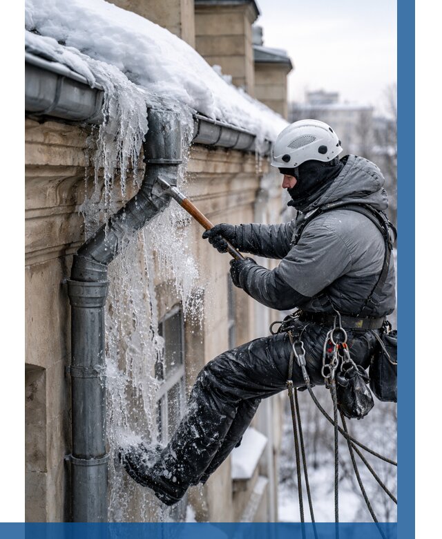 Очистка водостоков от льда в Нягани от 3565 р. | ВЫСОТНИК-Нга