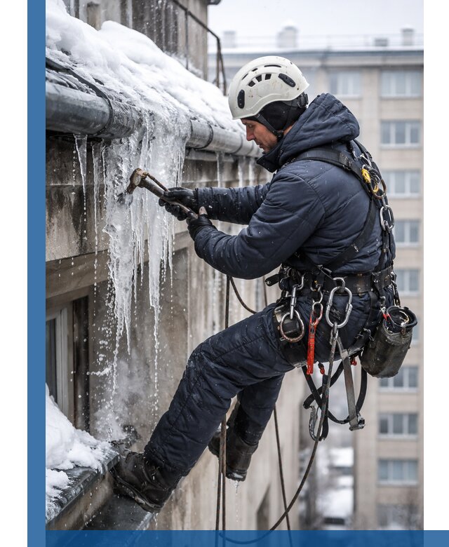 Удаление наледи и чистка водостоков в Нягани оперативно и безопасно
