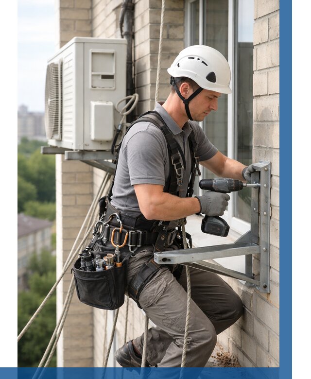 Установка кронштейнов кондиционера в Нягани от 3565 р. | ВЫСОТНИК-Нга